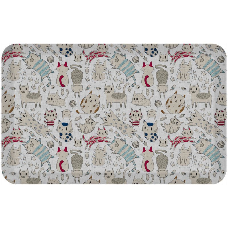 Water Resistant Anti-Fatigue Kitchen Mat, Persian Gray