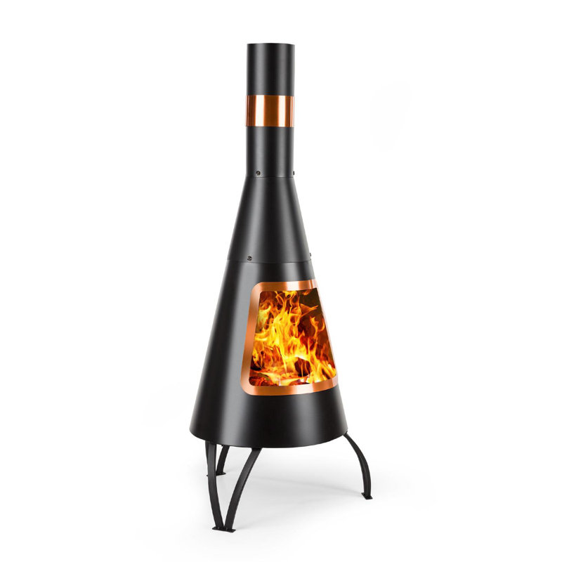 Tapered Steel Smokeless Outdoor Fireplace