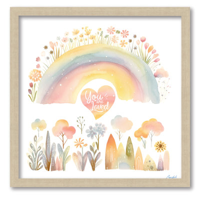 Panneau encadré Happy Rainbow 16 x 16