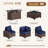 7-pieces Patio Furniture Set With 44" Propane Gas Fire Pit Table-121815468