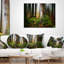 Green Forest on Snowy Morning - Coussin imprimé paysage