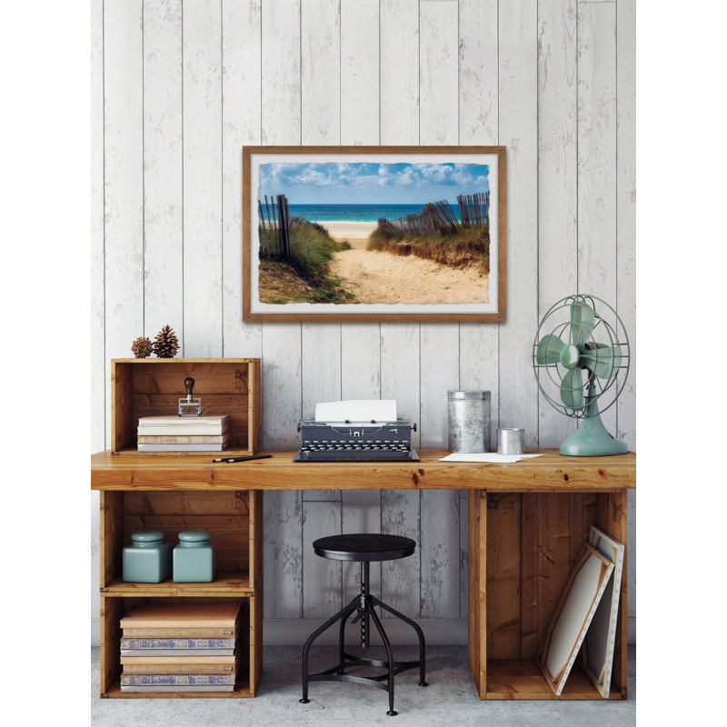 Rickety Fence - Single Picture Frame Painting, 20 cm H x 30 cm W