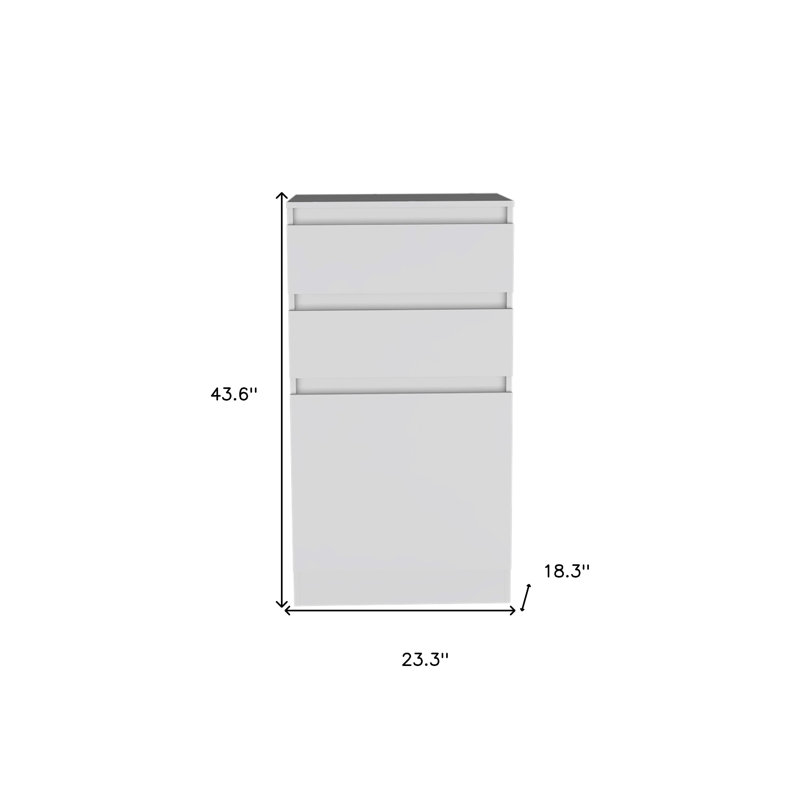 Commode standard à deux tiroirs Eliga, Blanc