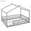 Structure de lit en bois avec clôture, pour enfants, adolescents, filles et garçons-616671458-616671459