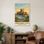 Carrickfergus Castle, Northern Ireland - Romantic Coastal Castle Travel Poster. Giclee Print On Wrapped Canvas. Wall Art, Home Decor - Castles & Palaces, Northern Ireland - Wrapped Canvas Print-180541250