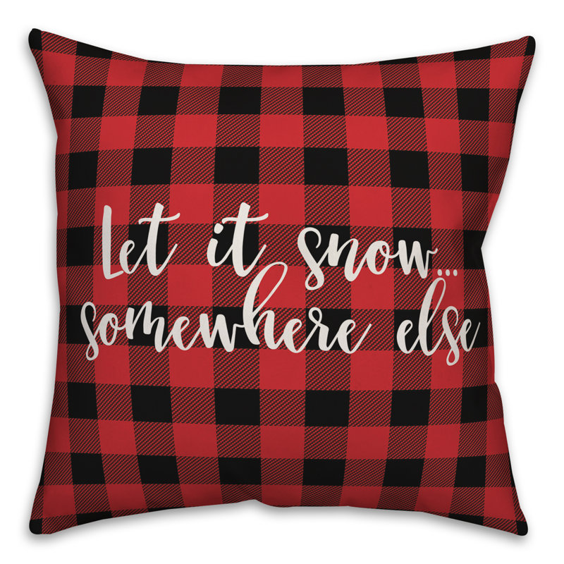 Plaid Reversible Throw Pillow, Pillow Cover