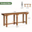 Table de bar extra longue en bois massif de 78,74 pouces