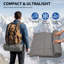 Couverture de camping grise 79 x 55 po, courtepointe résistante à l'eau avec sac de rangement Ripstop, duvet synthétique-128906987