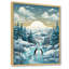 Forêt d'hiver bleue et blanche - art mural forêt-100416589-100416590