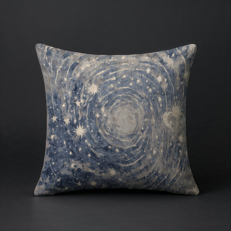 Coussin décoratif intérieur / extérieur gris Modern Modern, Carré 16 po, Gris abstrait 17