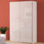Tangia Modern wardrobe with 2 sliding doors, clothing rail and shelves, engineered wood-1763760336-1763760343