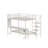 White Full Size Bunk Bed With Twin Size, LED Light And Charging Socket-752452279