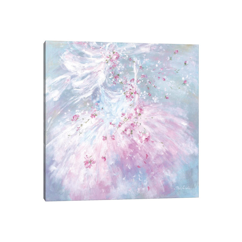« Rosebuds tutu I » par Debi coules-reproduction d’art, H 12 po x l 12 po x P 1,5 po, Toile tendue, Pas de tapis