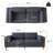 Upholstered Sofa,square Arms Sofa Modern Style Loveseat & Couch-107821438