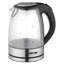 Bouilloire électrique en verre sans fil 1500w - Bouilloire en verre borosilicaté 1,7l avec ébullition rapide, base pivotante à 360 °, lumière DEL bleue et arrêt automatique