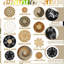 Boho décoration murale 15 pièces, ensemble de paniers muraux en ruppie maritime tissés à la main, art mural suspendu rond et rustique pour cuisine de salon