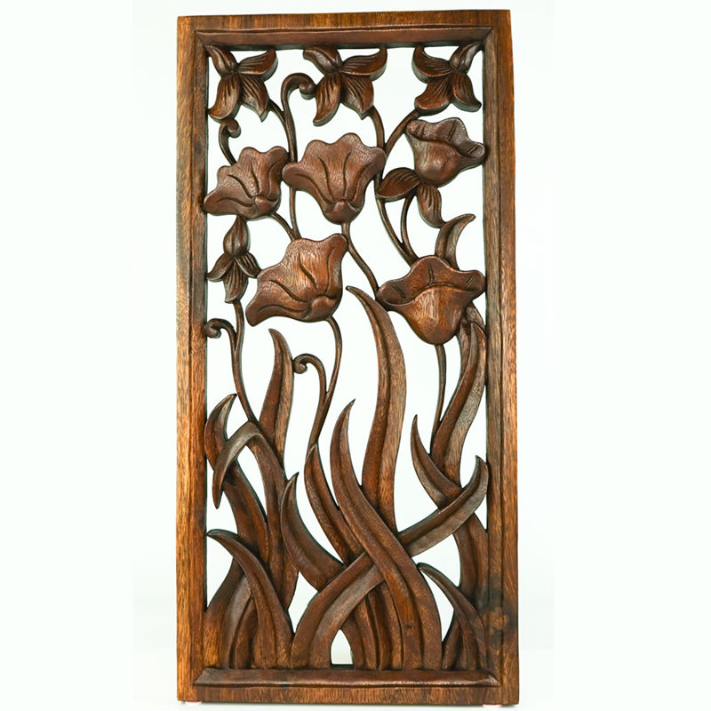 Handmade Plants & Flowers Wall Decor on Solid Wood