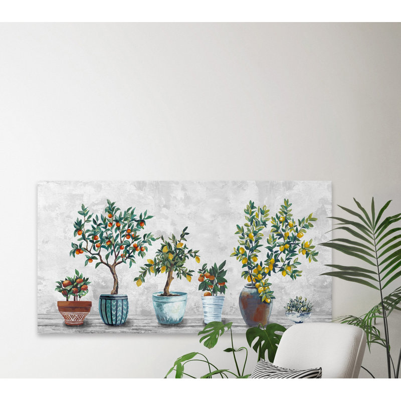 « citrons et oranges »-impression sur toile tendue, H 6 po x l 12 po x P 1,5 po