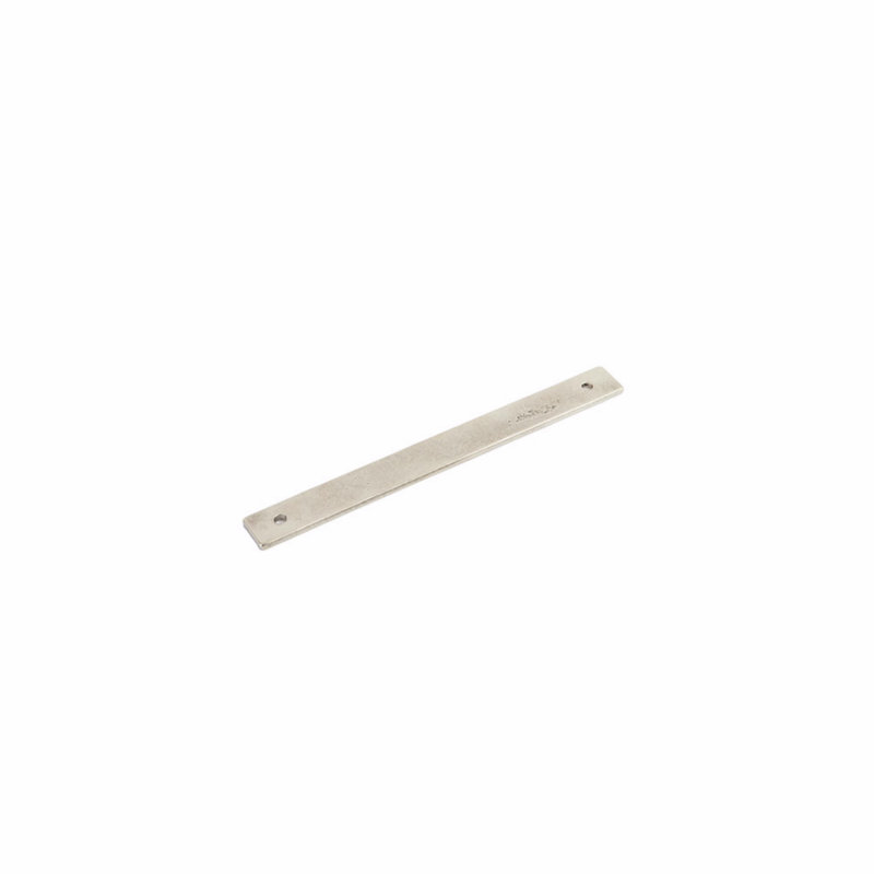 Schaub Vinci contre-plaque pour armoire / tiroir, Bronze blanc poli, H 7 po x l 0,75 po