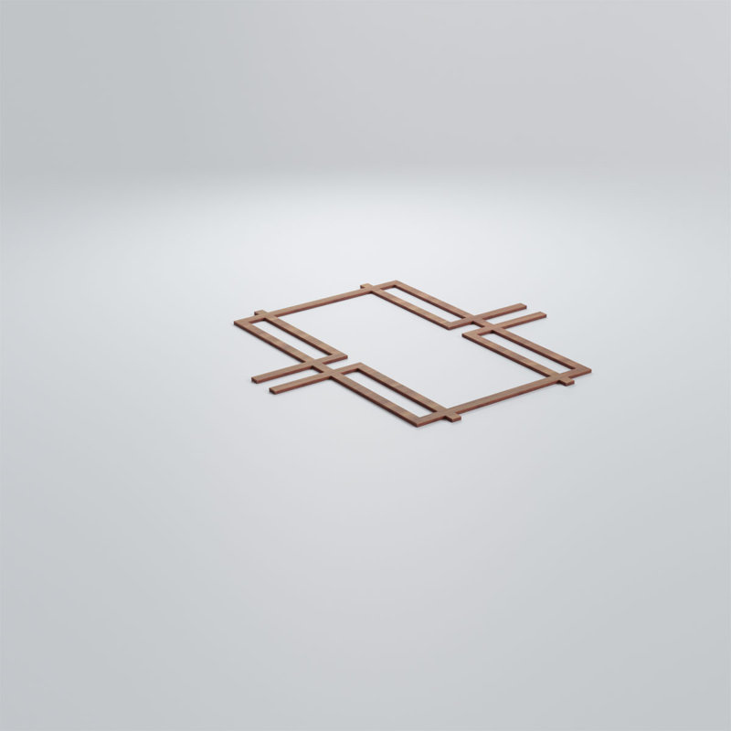 Panneaux muraux en bois Granby, Noyer, H 23 3/8 po x l 23 3/8 po x P 1/4 po
