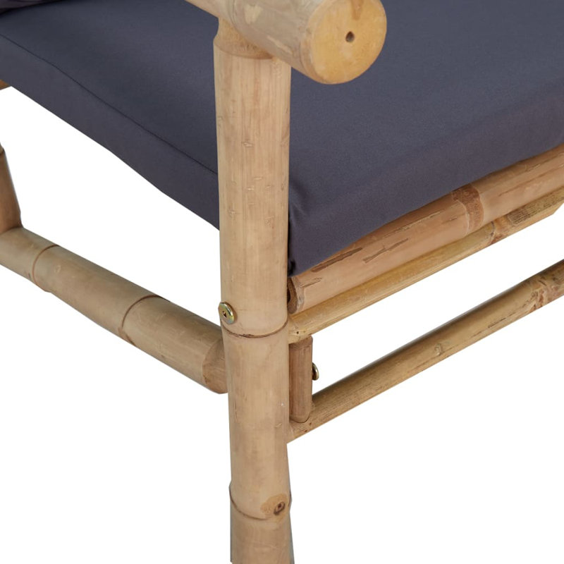 Banc de jardin en bois Aniceto, Gris foncé