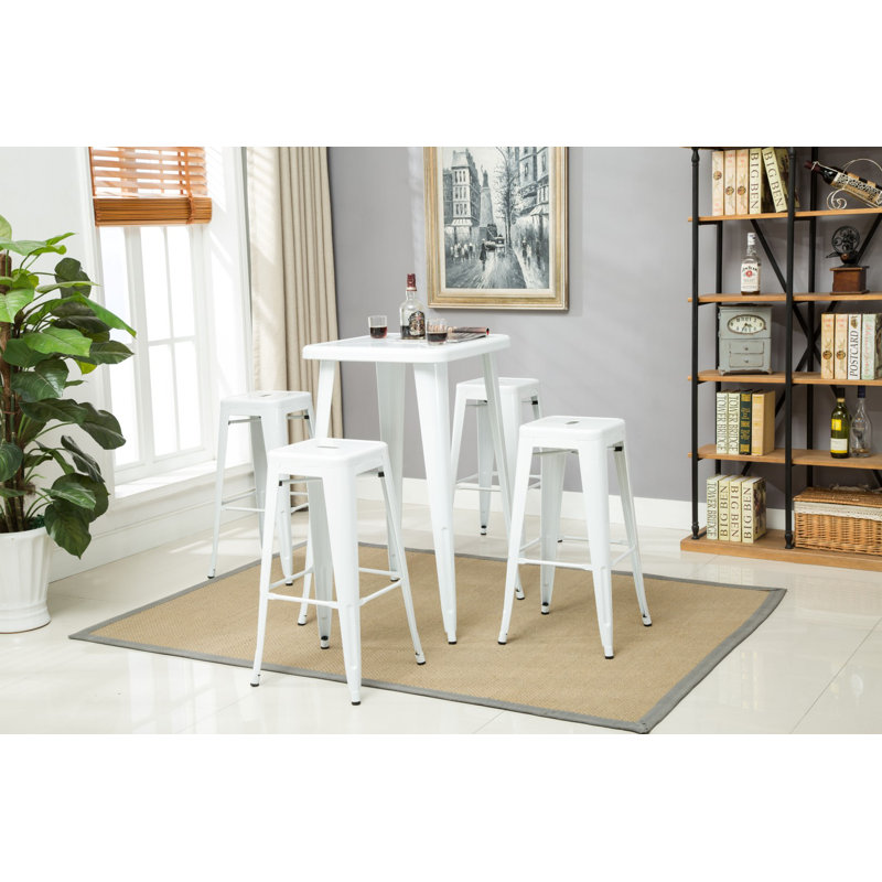 Tabouret de bar Candys, Blanc