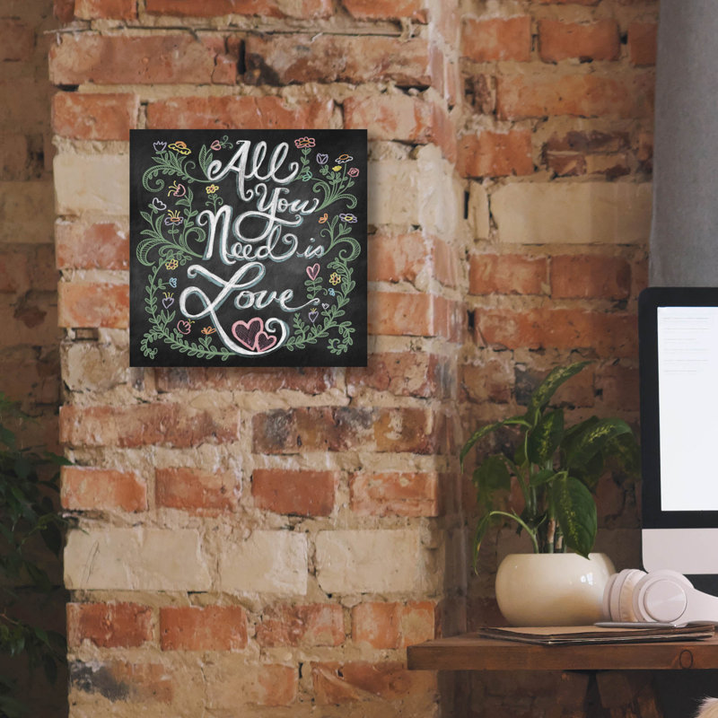 «Epic Graffiti» «All You Needis Love» par Elizabeth Caldwell, art mural sur toile, 12 po x 12 po, H 12 po x l 12 po