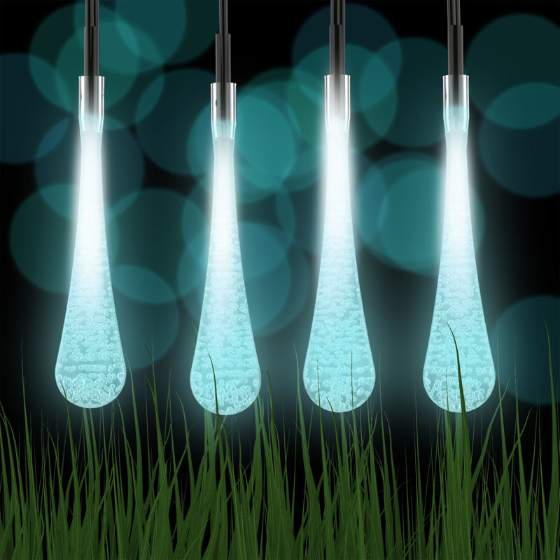 20.5' Outdoor LED Solar Powered 30 - Bulb Novelty String Light, Cool White