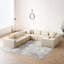Canapé modulaire de 188 pouces en velours côtelé de luxe de 88 pouces, combinaison de 8 pièces en forme de L pour la chambre à coucher, sans assemblage, canapé modulaire de style minimaliste, 4 sièges confortables et une installation facile-357778029