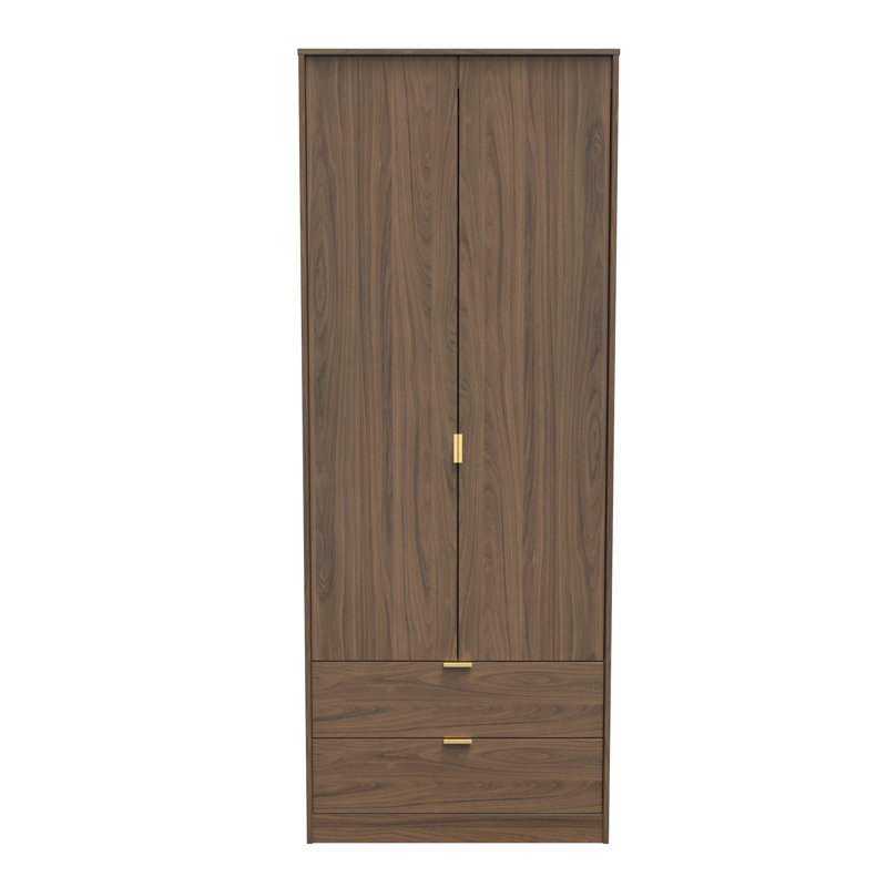 Bibek Manufactured Wood Wardrobe, Carini Walnut