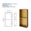 Double tablette 13 "X 25" en acier inoxydable pour niche de douche, or-1957833636-1957833639