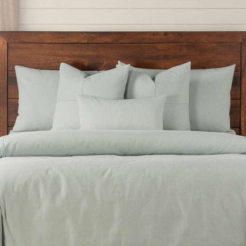Smithsonian Redeem Stripe Eco-friendly Duvet Cover & Insert Set, Full Dvet Cover & Insert + 2 Standard Shams, Sky Blue