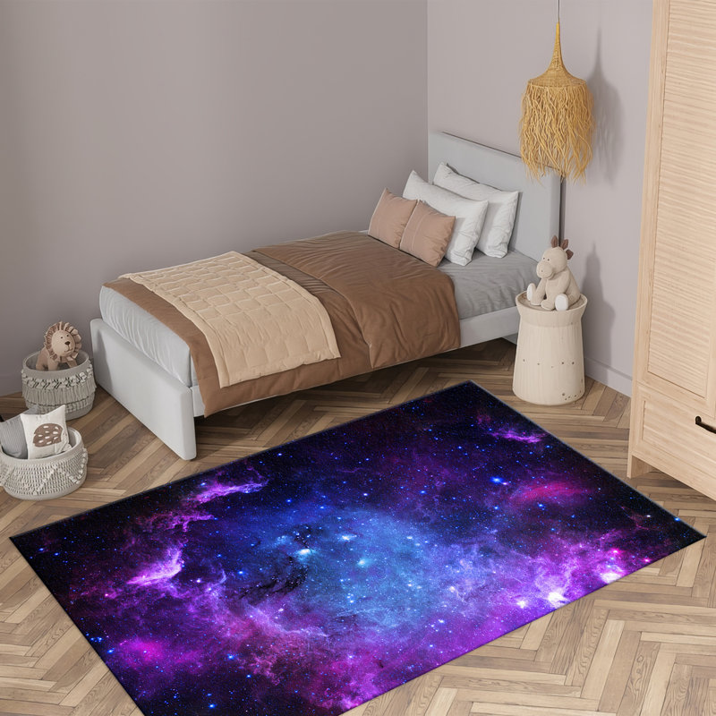 Printed Goblen Fabric Rug with an Intricate Floral Pattern in Vibrant Colors Perfect for Adding a Touch of Elegance to Your Living Space