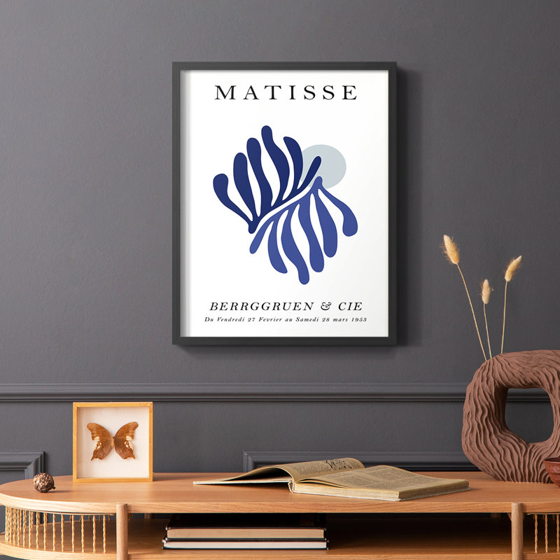 Matisse CCXCVI, reproduction encadrée - bois massif, H 28 po x l 22 po, Noir