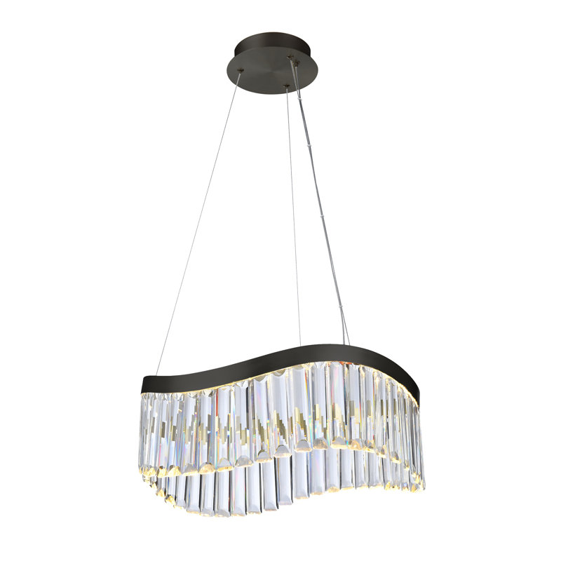 Hyden - Lustre à DEL intégré - noir - 19,3 po de diamètre