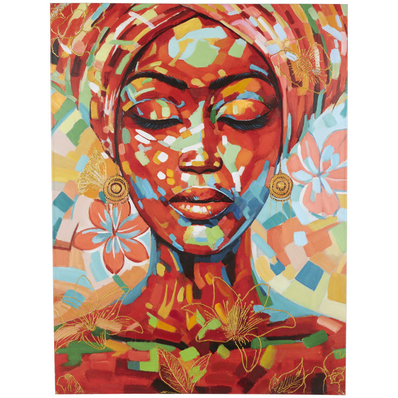 Femme encadrée sur toile
