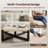 24" Wide Faux Leather Upholstered Square Ottoman-574127189