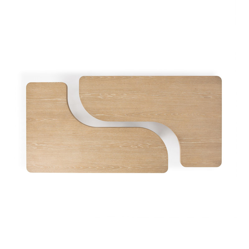 Melina Solid Wood Coffee Table, Coastal Drift