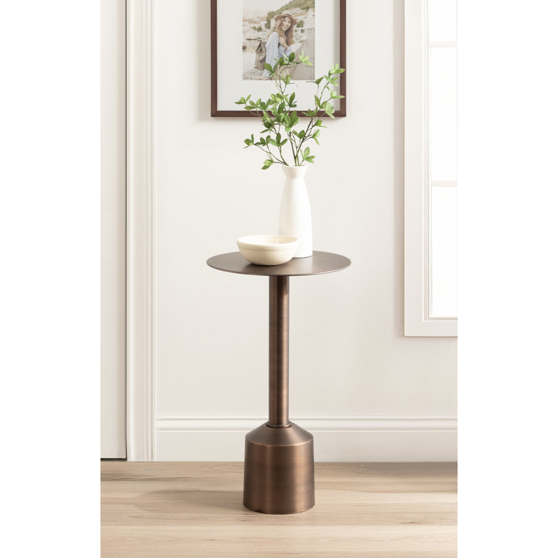 Table d'appoint ronde Modern, Bronze