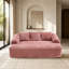 Chaise longue d'intérieur surdimensionnée et comprimée avec coussins décoratifs et accoudoirs, canapé-lit rembourré en chenille-856688269
