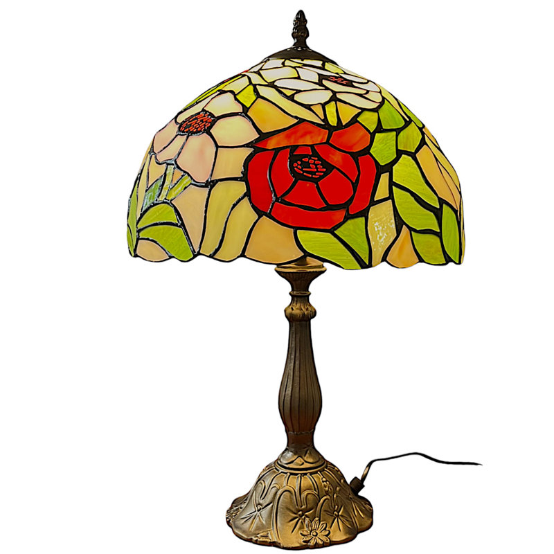 Mintz Metal Table Lamp, 35cm H x 30.48cm W x 30.48cm D, Red/Pink/Green