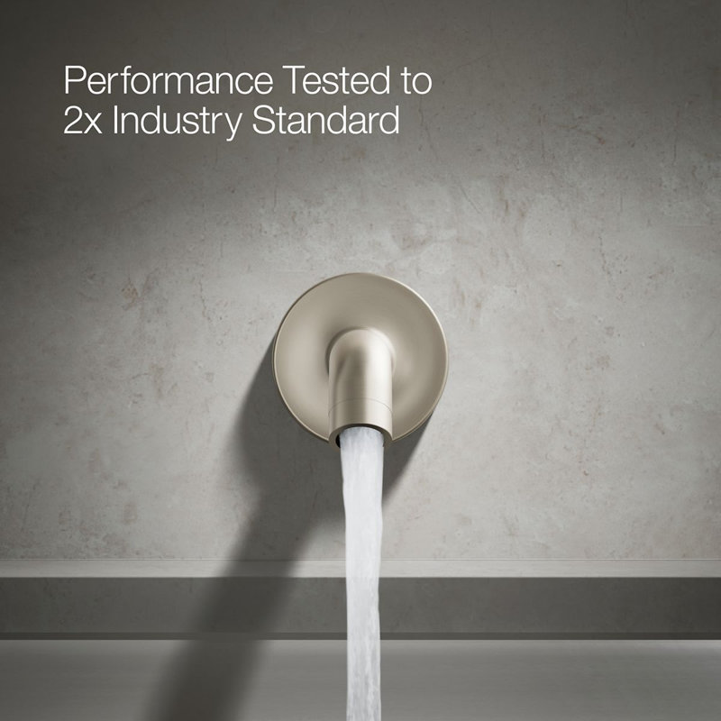 Purist® Wall-Mount Non-Diverter Bath Spout, 35-Degrees, Vibrant Brushed Nickel