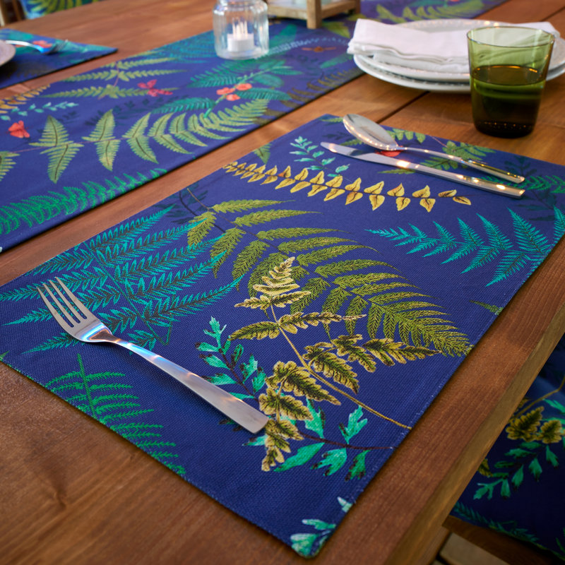 Aldrena Cotton Blend Floral Rectangle Placemat