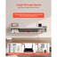 Meuble télé flottant, centre de divertissement mural avec trou de câble, tablette télé flottante moderne avec armoire de rangement, console de panneau de particules pour lecteur DVD, boîte de câble, console de jeu, blanc-2067292329