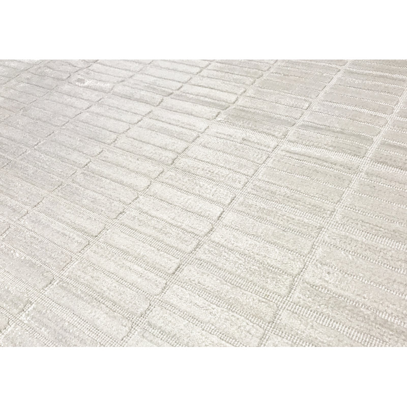 Tapis blanc de haute qualité noué à la main