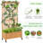 Handmade 72″ H × 35.5″ W Fir Wood Planter Box with Trellis and Wheels-1319895567