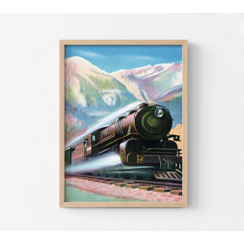 Affiche de la collection Kushmita Train, Tanné, Impression encadrée sans passe-partout, H 24 po x l 32 po