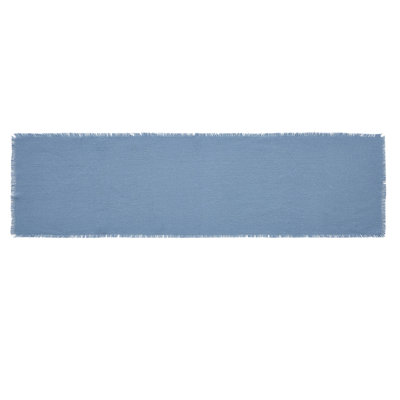 Burlap Dove Gray Runner Fringed
