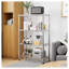 Étagère de rangement à 4 niveaux, capacité de 454 kg (1000 lb), en acier chromé, avec structure métallique, idéale pour la maison, la cuisine et le bureau (13,7 po P x 23,6 po L x 53,4 po H).-1666905667