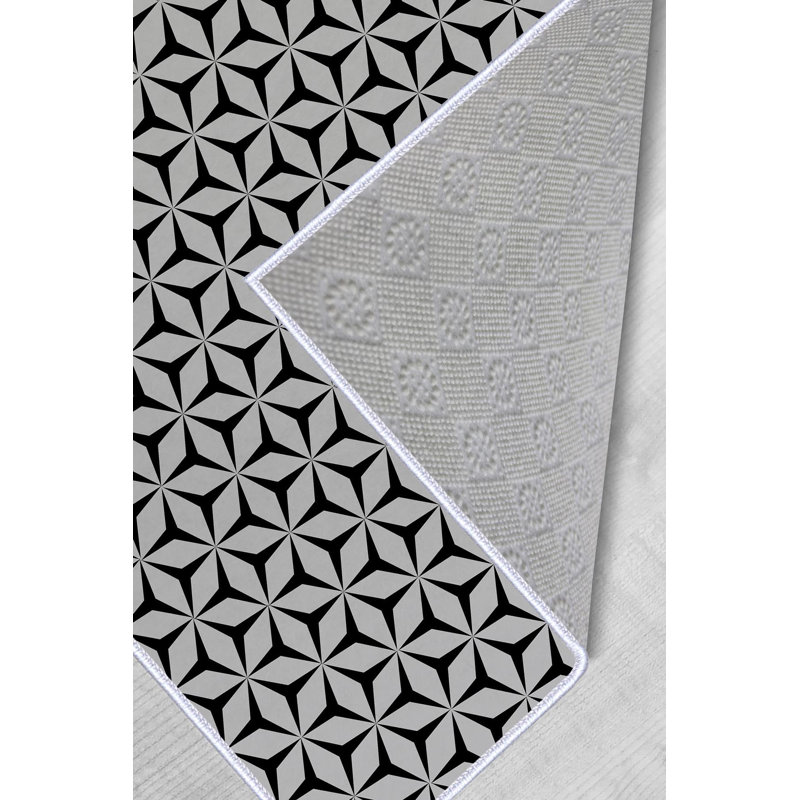 Premium Woven Area Rug (1.6 x 2.6 Feet), 100% Polyester, 0.3 in Pile Height | Antibacterial, Non-Slip PVC Dot Underside | Machine Washable, 3D Digital Print | Ideal for Living Room, Bedroom & Entryway Decor